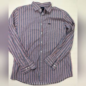 Faconnable Blue Striped Deauville Club Dress Shirt